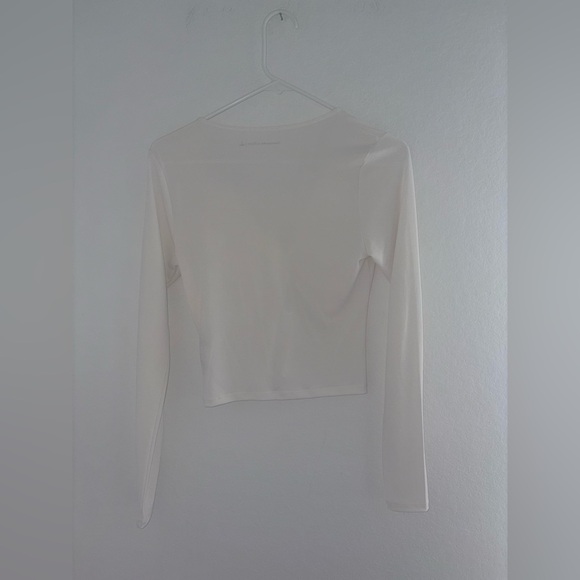 Abercrombie & Fitch Rouched Keyhole Longsleeve Top - Picture 6 of 7